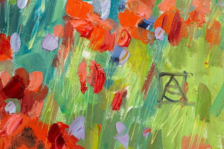 Original Post-impressionism Landscape Painting by Anna Shesterikova