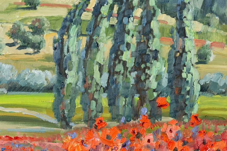 Original Post-impressionism Landscape Painting by Anna Shesterikova
