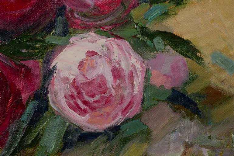 Original Post-impressionism Floral Painting by Anna Shesterikova