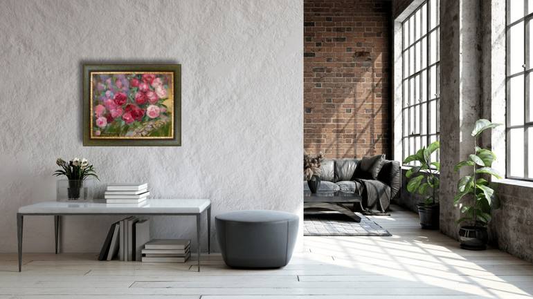 Original Post-impressionism Floral Painting by Anna Shesterikova
