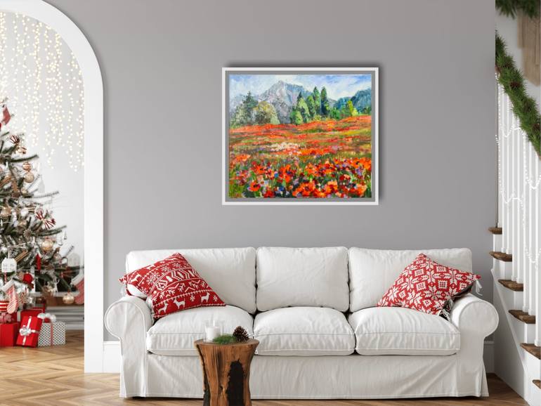 Original Post-impressionism Landscape Painting by Anna Shesterikova