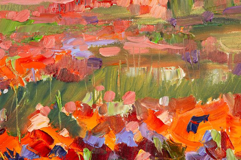 Original Post-impressionism Landscape Painting by Anna Shesterikova