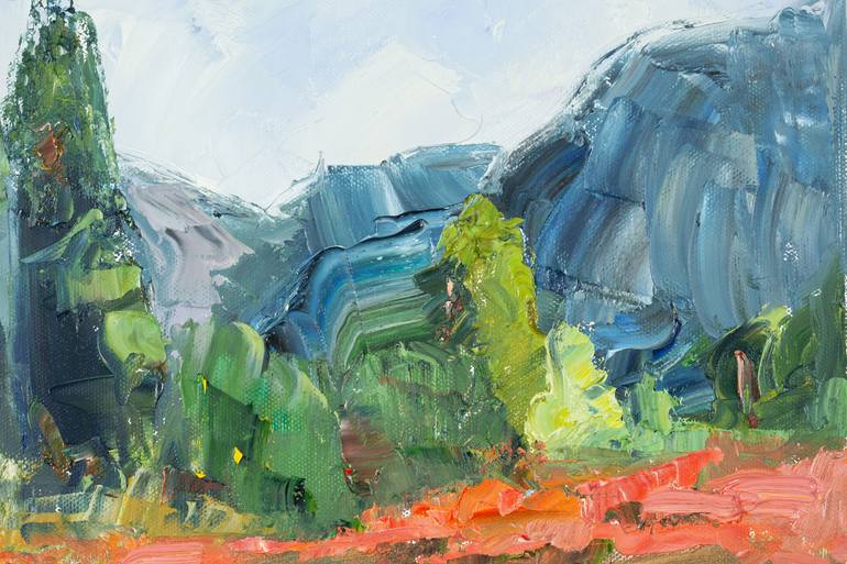 Original Post-impressionism Landscape Painting by Anna Shesterikova