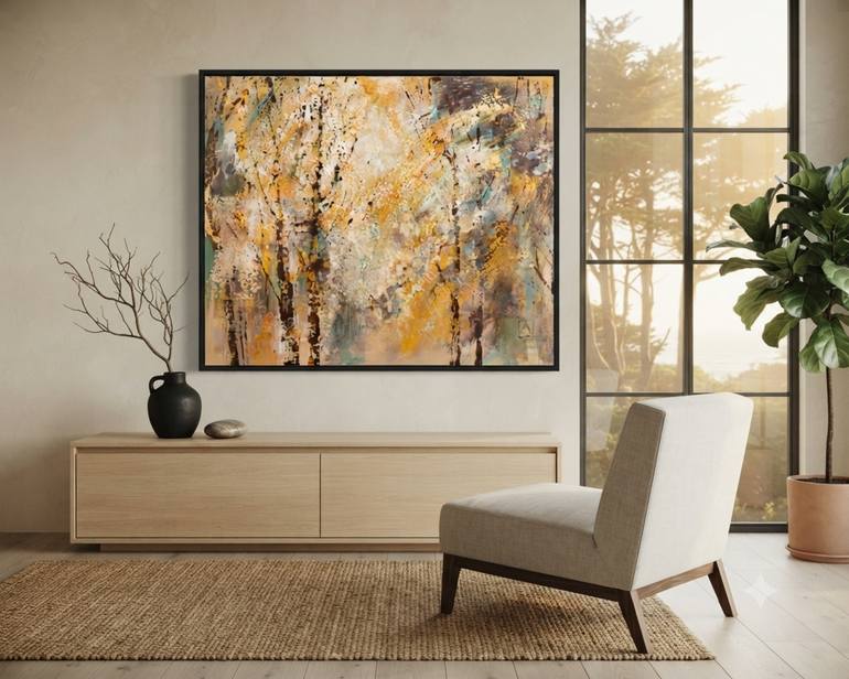 Original Abstract Expressionism Abstract Painting by Anna Shesterikova