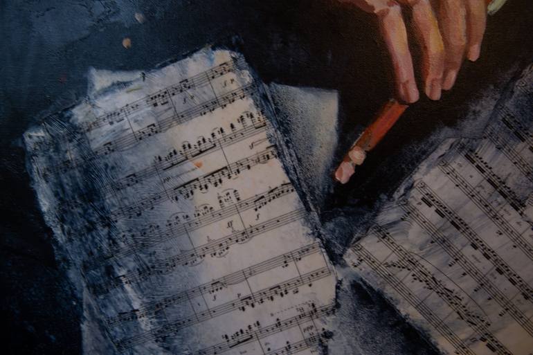 Original Figurative Music Painting by Anna Shesterikova