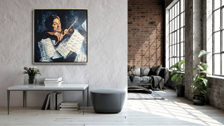 Original Figurative Music Painting by Anna Shesterikova
