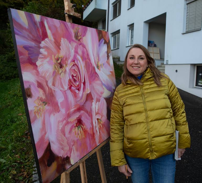 Original Modern Botanic Painting by Anna Shesterikova