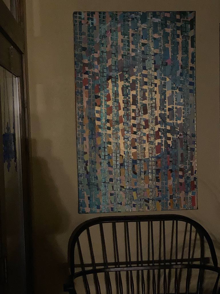 Original geometric Abstract Painting by john long