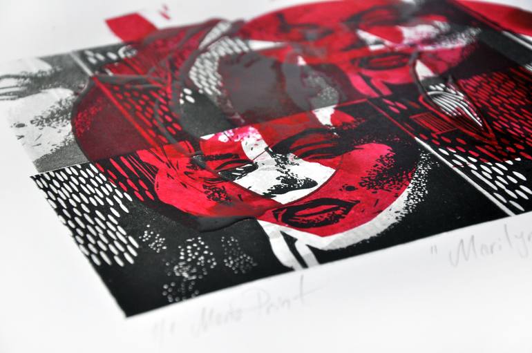 Original Art Deco Portrait Printmaking by Tezcan Bahar