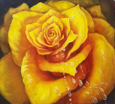 Yellow rose thumb