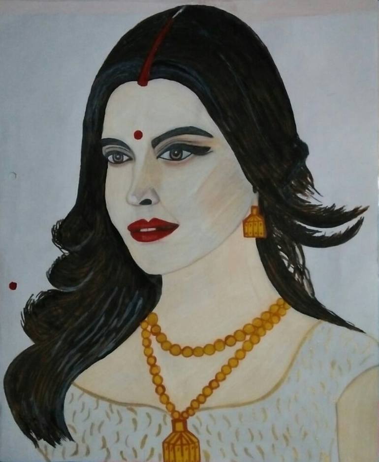 Deepika Padukone Portrait Painting By Priyanka Mall | Saatchi Art