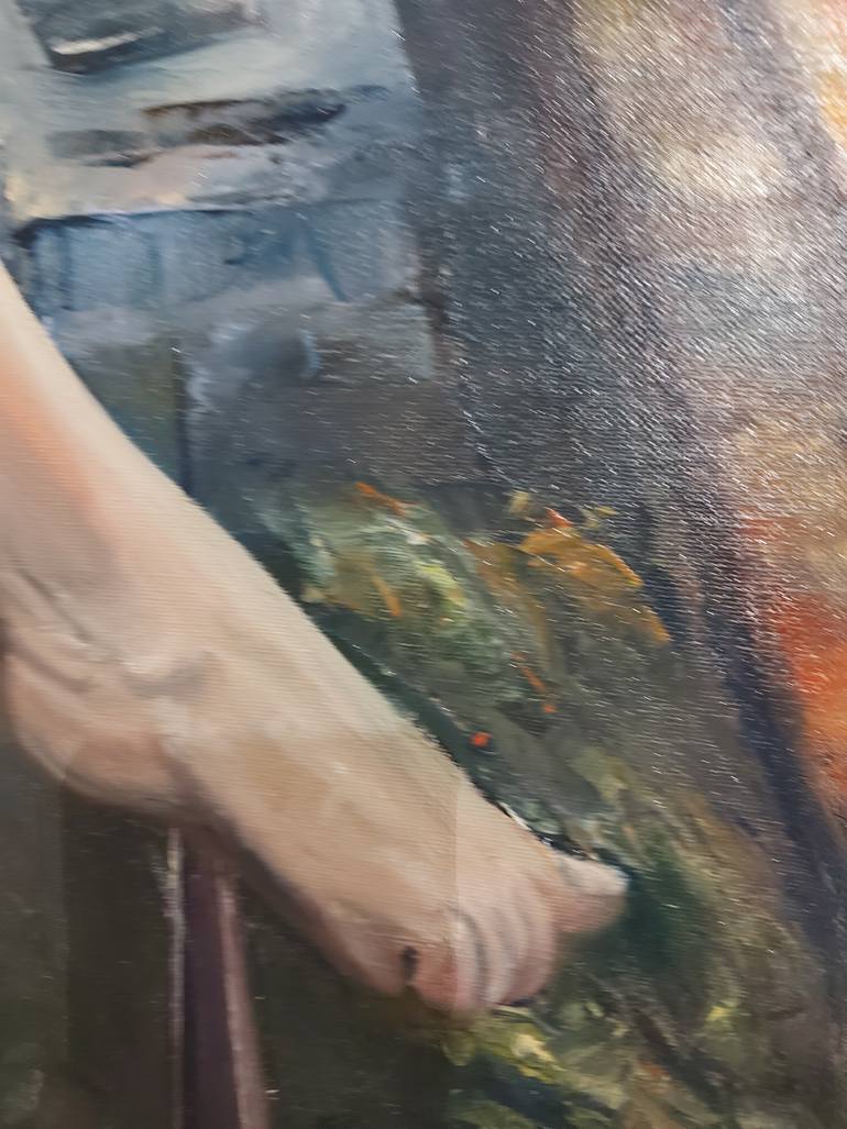 Original Figurative People Painting by Svitlana Dzedzei