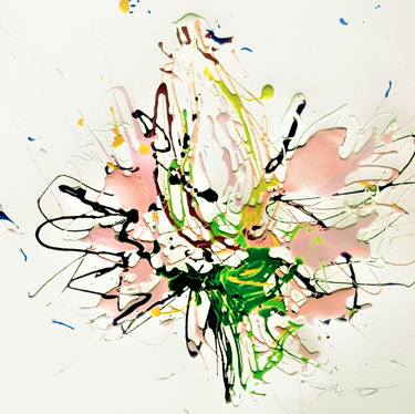 Original Abstract Expressionism Floral Paintings by David Olivier