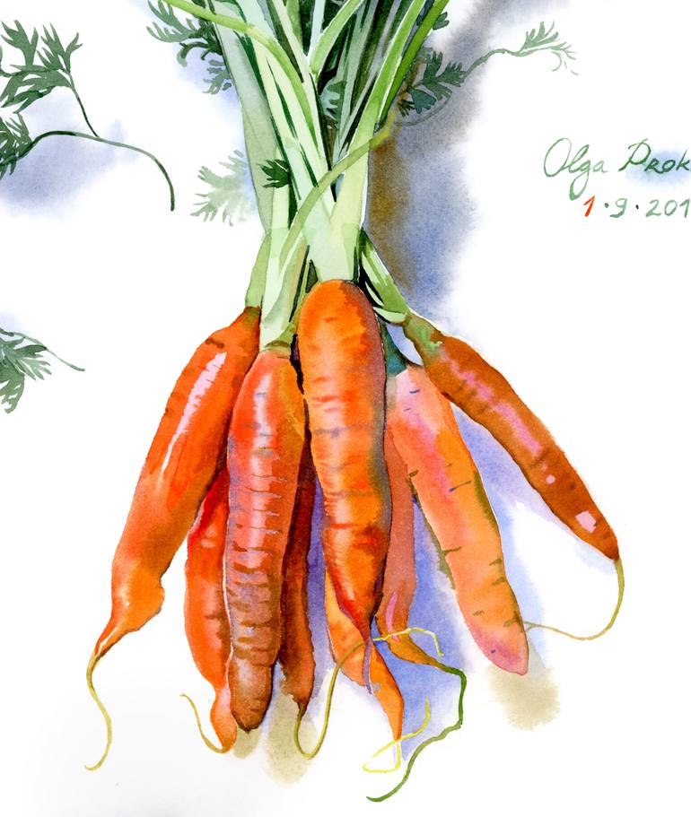 Original Photorealism Botanic Painting by Olga Prokopenko