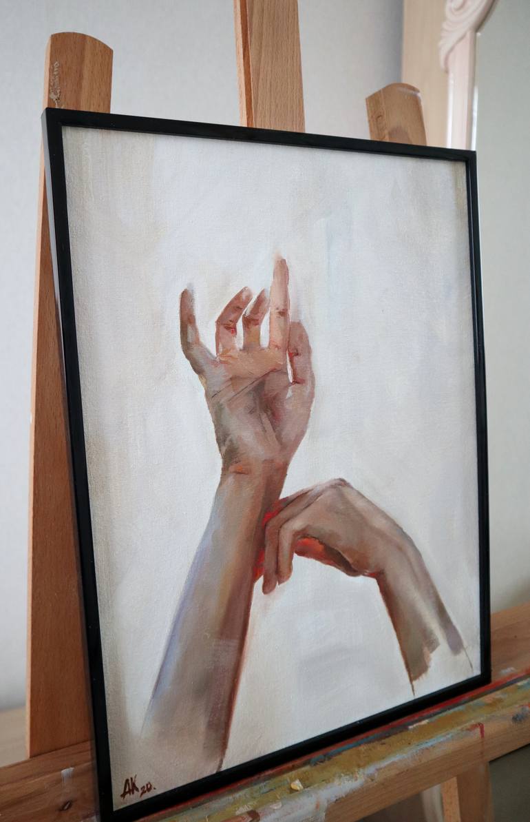 Original Figurative People Painting by Alina Kolomiichenko