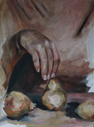 Original Figurative Food Paintings by Alina Kolomiichenko