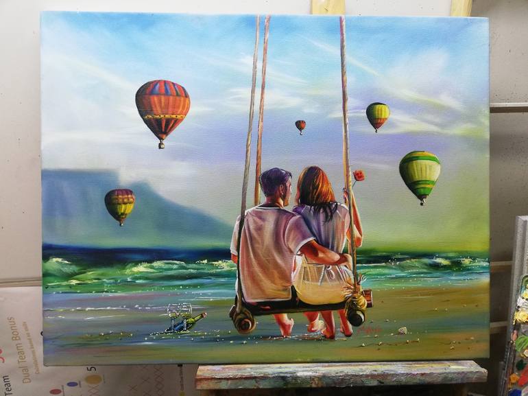 Original Realism Love Painting by Nico Le Roux