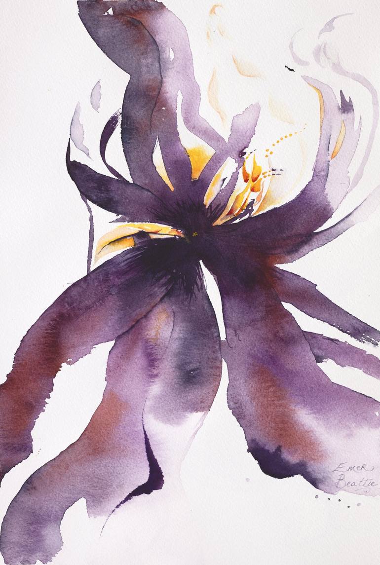Print of Contemporary Floral Paintings by Emer Beattie