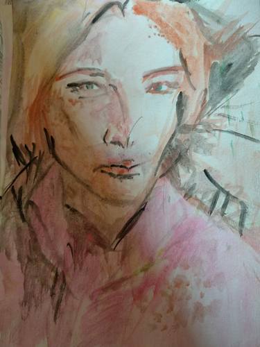 Print of Abstract Portrait Drawings by Inta Gloda