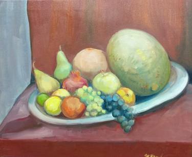 Still life - fruits on a plate thumb