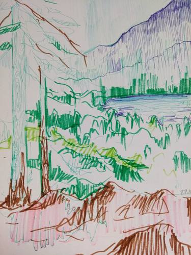 Print of Abstract Landscape Drawings by Inta Gloda