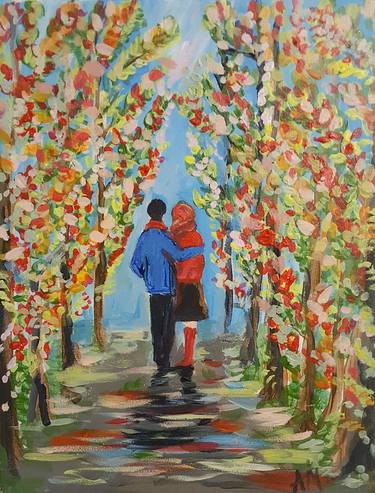 Print of Impressionism Love Paintings by Alexandrina Mihalkova