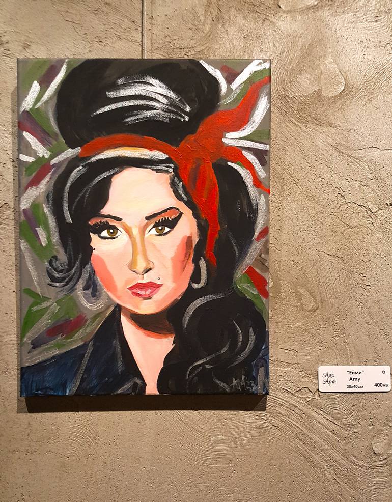 Original Abstract Expressionism Pop Culture/Celebrity Painting by Alexandrina Mihalkova