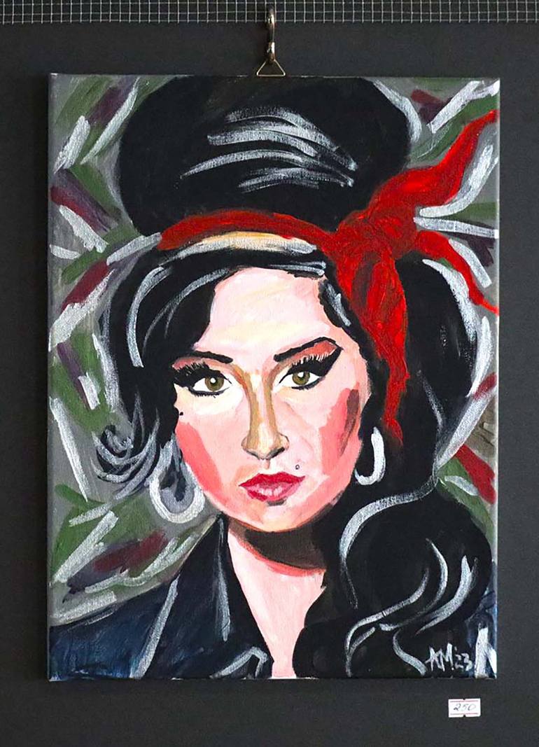 Original Abstract Expressionism Pop Culture/Celebrity Painting by Alexandrina Mihalkova