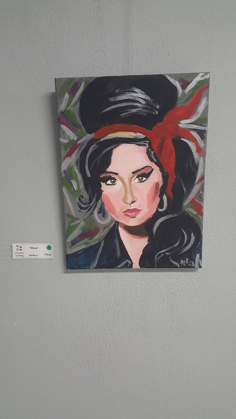 Original Abstract Expressionism Pop Culture/Celebrity Painting by Alexandrina Mihalkova