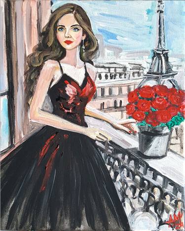 Original Contemporary Cities Painting by Alexandrina Mihalkova