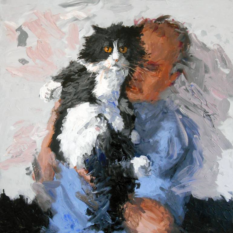 Print of Impressionism Cats Paintings by Fred Bell
