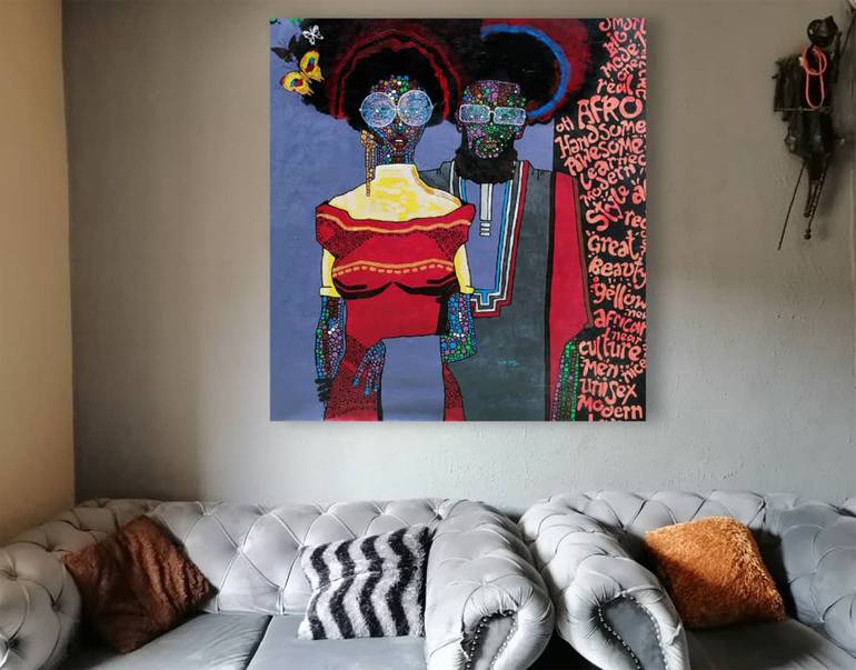 Original Abstract Expressionism Fashion Painting by Judah Jibrin