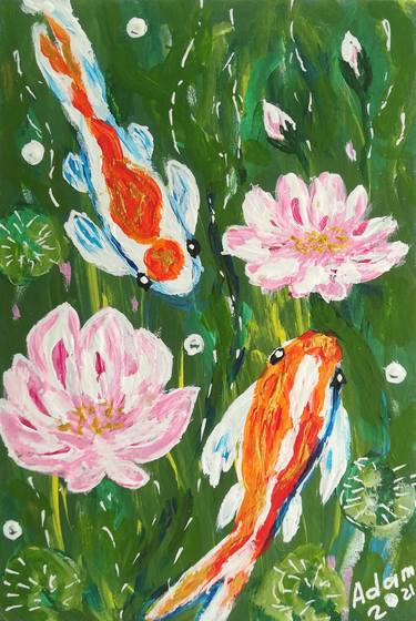 Print of Abstract Fish Paintings by Svetlana Adamenko