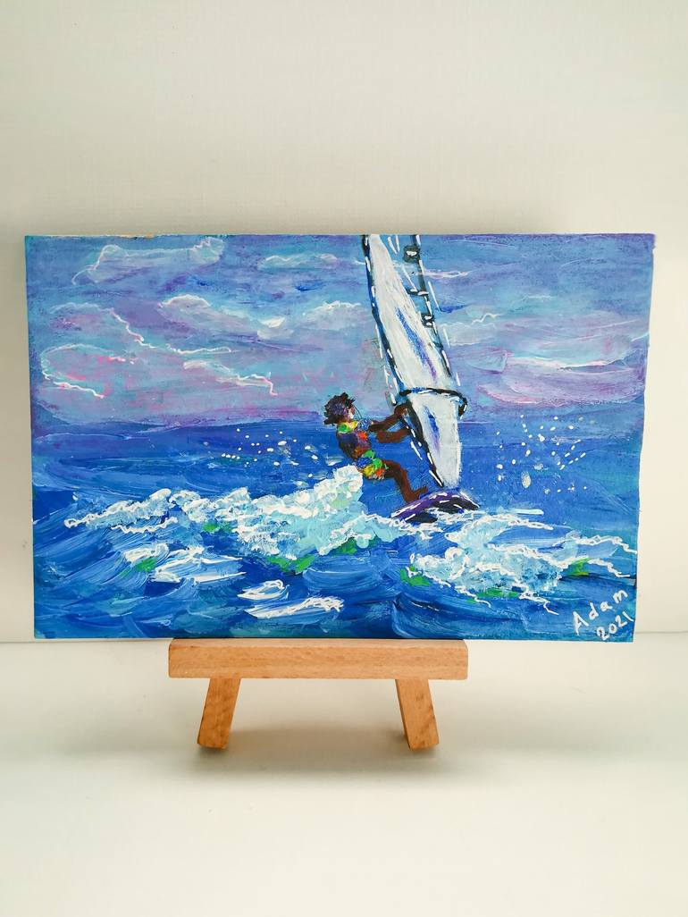 Original Expressionism Sport Painting by Svetlana Adamenko