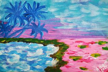 Print of Expressionism Beach Paintings by Svetlana Adamenko