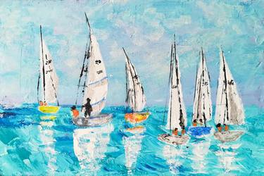 Print of Sailboat Paintings by Svetlana Adamenko