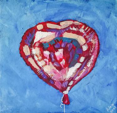 Heart balloon thumb