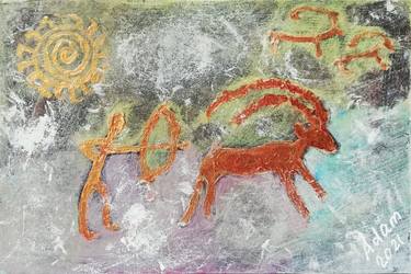 Saatchi Art Artist Svetlana Adamenko; Paintings, “Petroglyph hunting” #art