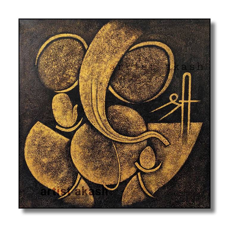 Original Abstract Religious Paintings by Akash Bhisikar