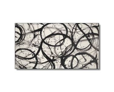 Black and White Splash Paint Modern Abstract thumb