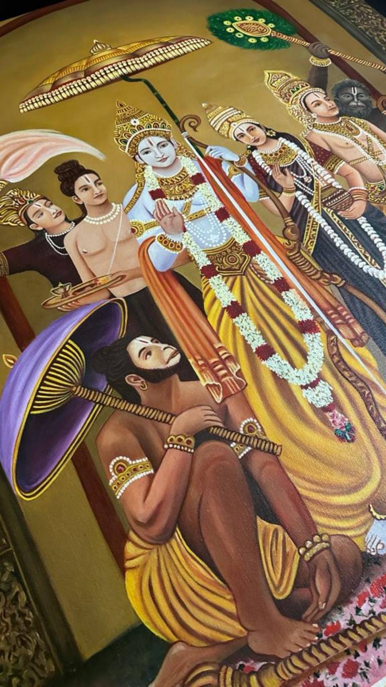 Original Art Deco Classical mythology Painting by Akash Bhisikar