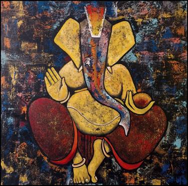 Lord Ganesha for Home - Good Luck Painting thumb