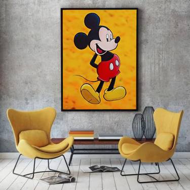 Real Mickey Mouse Wall Decor Painting thumb