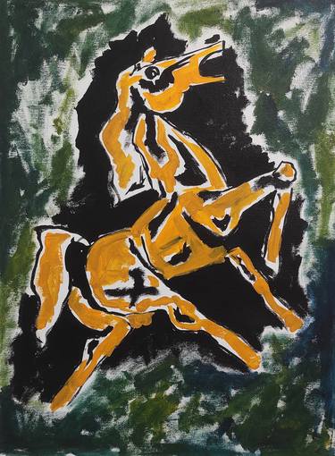 Original Abstract Horse Paintings by Akash Bhisikar