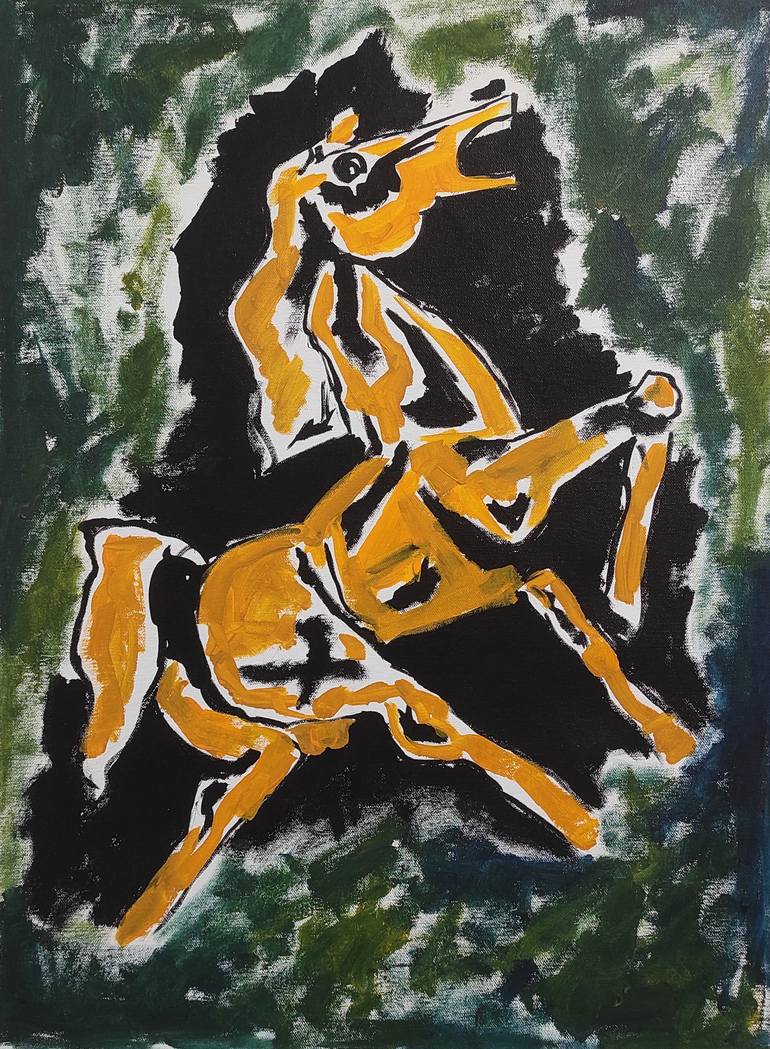 Print of Abstract Horse Paintings by Akash Bhisikar