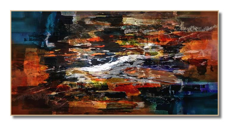 Original Abstract Expressionism Abstract Painting by Akash Bhisikar