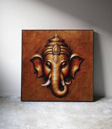 Original Abstract Religious Printmaking by Akash Bhisikar