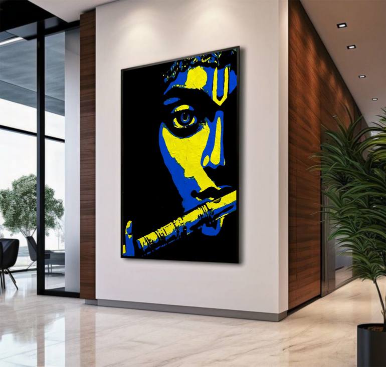 Original Art Deco Religion Painting by Akash Bhisikar