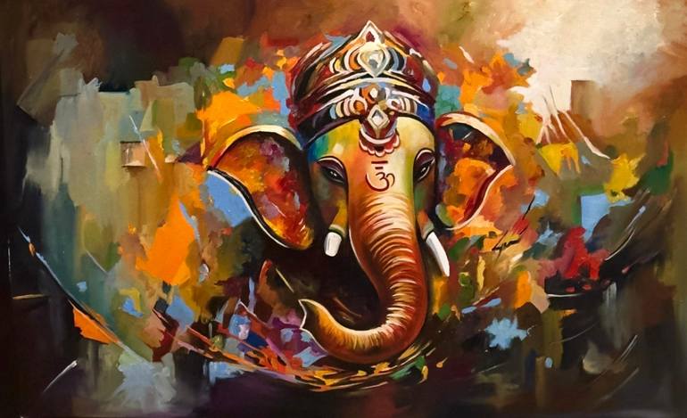 Print of Abstract Religious Paintings by Akash Bhisikar