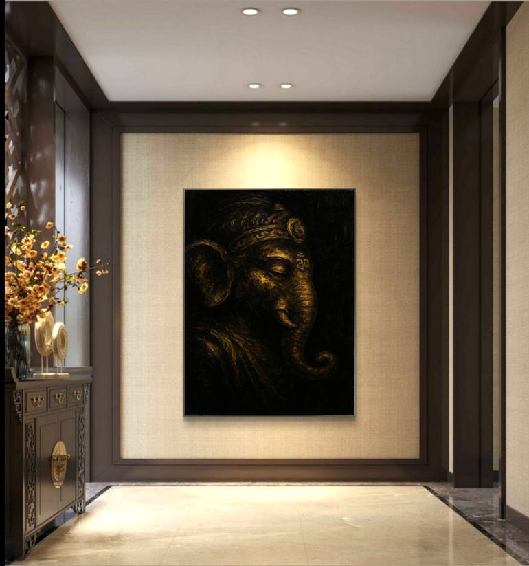 Original Abstract Religion Painting by Akash Bhisikar